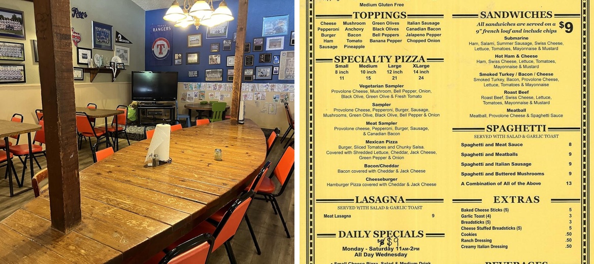 The Pizza Place Menu