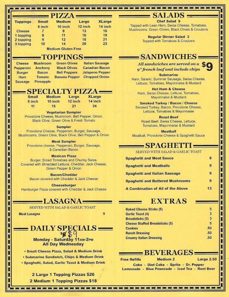 The Pizza Place Menu image 1